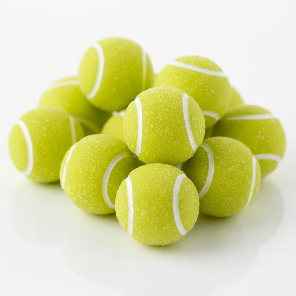 Vidal Sour Bubble Gum Tennis Balls - realistiske tennisbold-formede tyggegummi