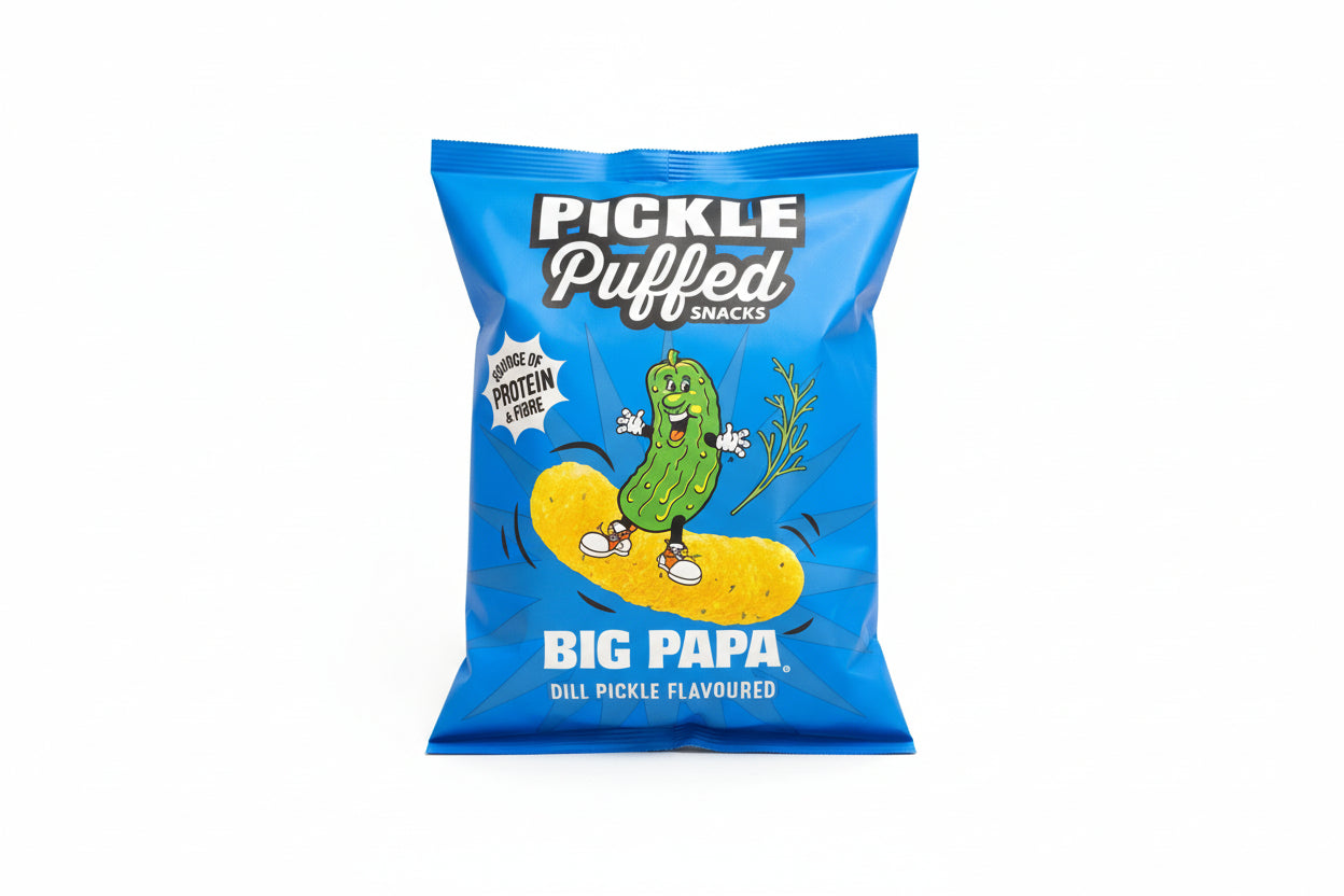 Pickle Puffed Snacks – Van Holtens Big Papa 10 st x 90 g