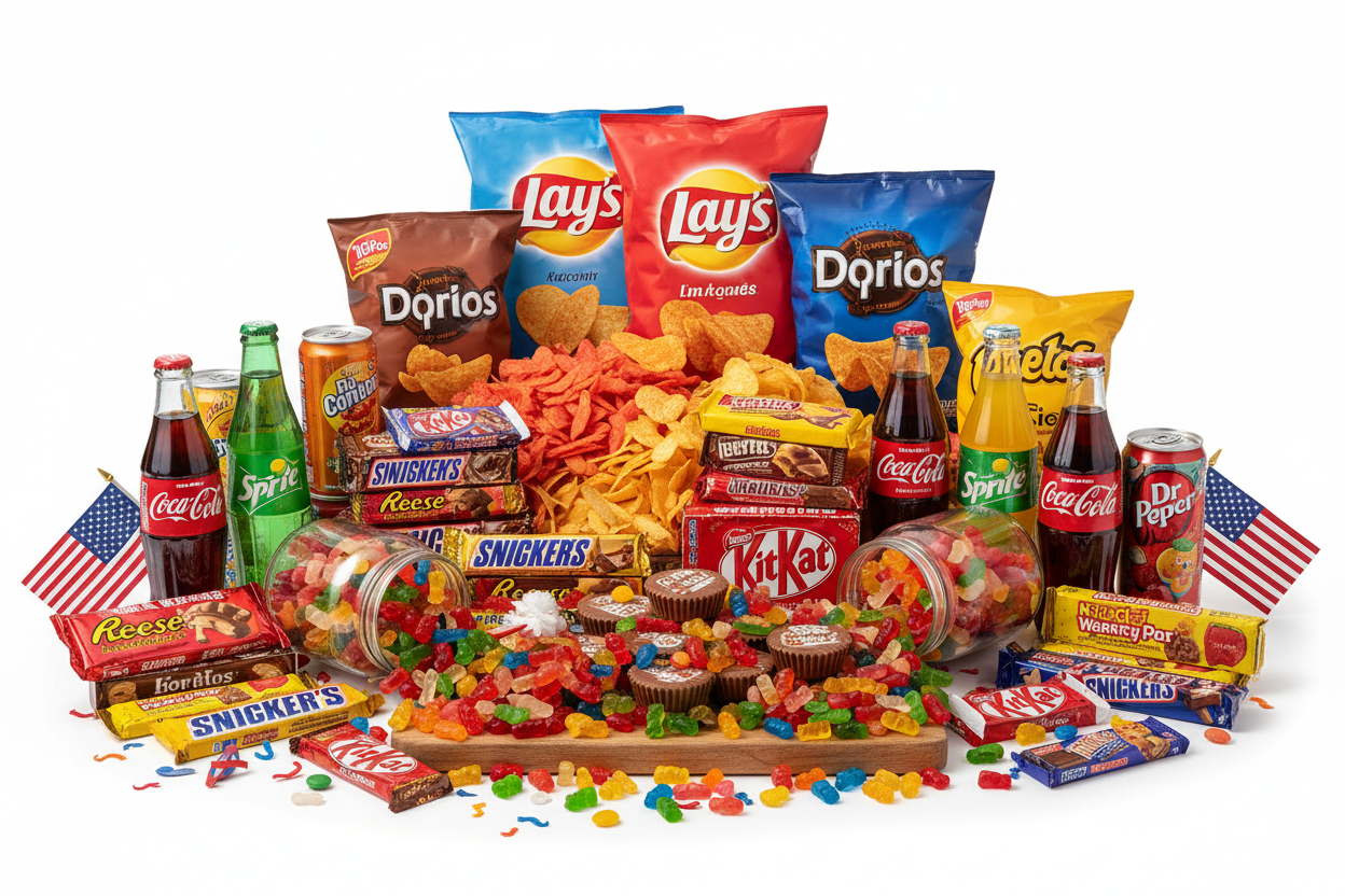 Amerikansk slik & Snacks