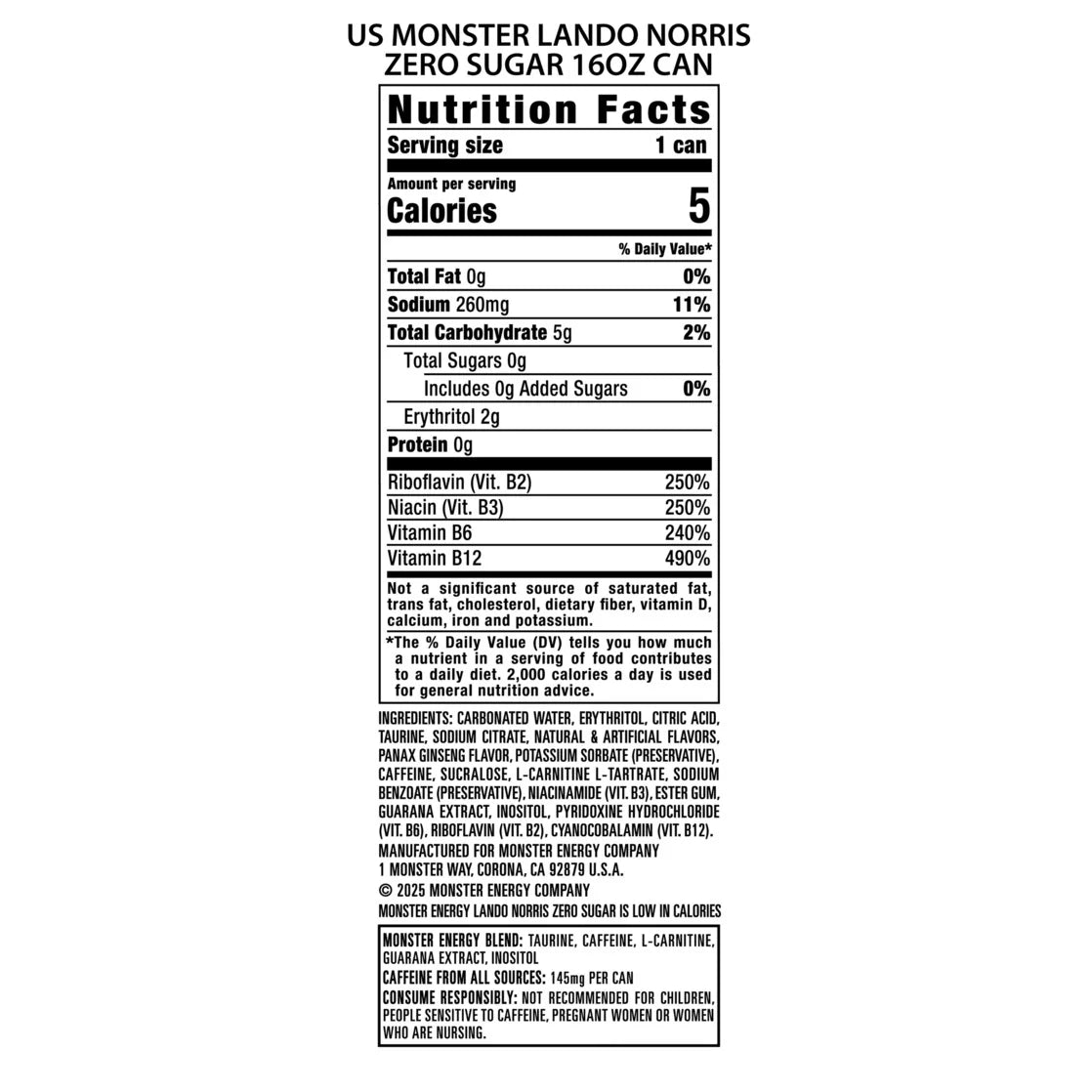 Monster Lando Norris Zero Sugar