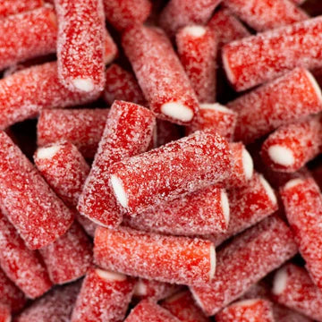 Syrlige Jordbær-Drænrør - Bløde Slikstænger med Intens Jordbærsmag